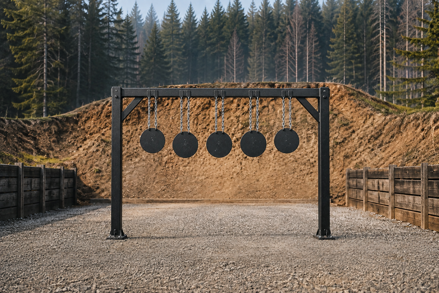 Circular Hanging Target AR500 1/4" Thick - 6"Ø